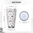 thumbnail image 4 of Lsque Cute Cat Pattern 20oz Car Cup with Lid and Straw, Insulated Coffee Cup with Straw Topper, Spill Proof Travel Coffee Mug, Stainless Steel Tumble-Straw Three-piece Set, 4 of 8