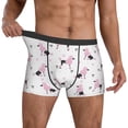 thumbnail image 3 of Men's Boxer Briefs, Pink Cute Poodle Dog Crown Soft Comfy Mens Underwear Boxer Briefs Breathable With Widen Waist, 3 of 7