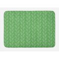 thumbnail image 1 of Leaves Bath Mat, Wild Meadow Flowers Botanical Elements Bicolored Modern Simplicity Print, Plush Bathroom Decor Mat with Non Slip Backing, 29.5" X 17.5", Peacock Green White, by Ambesonne, 1 of 2