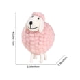 thumbnail image 3 of Pink 4 Inch Handmade Boho Lint Sheep Ornament With Soft Textured Fabric For Tabletop Mantel Shelf Centerpiece Easter Spring Home Decoration, 3 of 7