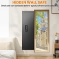 thumbnail image 5 of 47.24" Wall Safe Between the Studs, Hidden Safe with Removable Pegboard, Wall Gun Safe with 3 Adjustable Shelves and Magnetic Slot (Black-Digital), 5 of 5