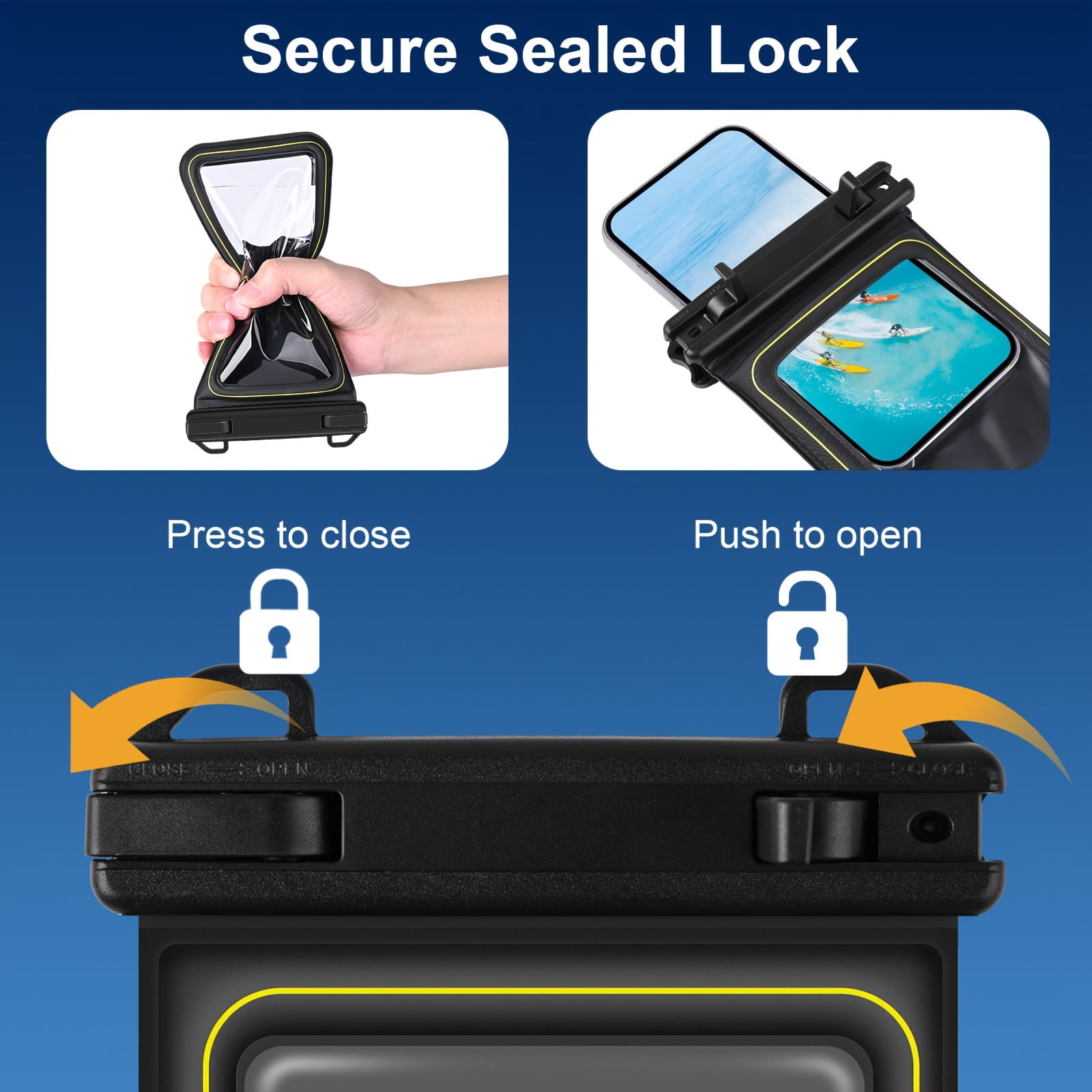 Mobile Phone Floating Waterproof Bag, Universal Mobile Phone Bag Sponge Floating Waterproof Bag Swimming Rafting Beach Outdoor Drying Bag Suitable for iPhone 15 Pro Max 14 13 for SamSung,Max 6.7"