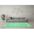 thumbnail image 3 of Ahgly Company Machine Washable Indoor Rectangle Abstract Turquoise Blue Modern Area Rugs, 5' x 8', 3 of 4