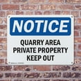 thumbnail image 4 of (2 Pack) Danger Quarry Area Private Property Keep Out OSHA Notice Sign 24 Inch X 18 Inch Plastic Sign, Weather Resistant, UV Protected for Workplace, Business, and Construction Site,, 4 of 8