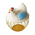 thumbnail image 2 of TISHITA Chicken Egg Basket Metal Wire Chicken Egg Storage Basket Cute Portable Chicken Egg Holder Fresh Egg Holder for Blue, 2 of 8