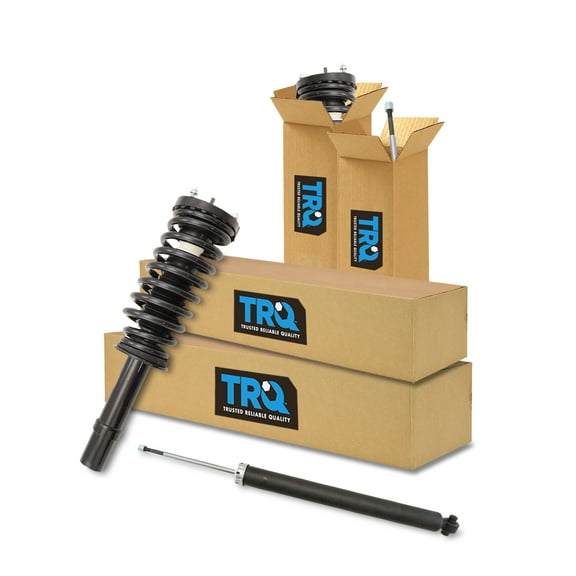 TRQ Front and Rear Complete Strut Assembly & Shock Absorber Kit Complete Strut & Coil Spring Assembly Fits Select 2005-2010 Chrysler 300 2007-2010 Dodge Charger 2005-2008 Magnum