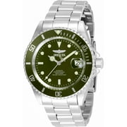 Invicta Men's Pro Diver 40mm Green Dial Silver Stainless Steel Automatic Watch for Adults