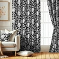 thumbnail image 2 of Vargottam Motif Design Blackout Curtains - Set of 2 Panels, 52 x 84 Inches Each - Light Blocking & Thermal Insulated Drapes with Grommet Top for Bedroom & Living Room - Black, 2 of 9
