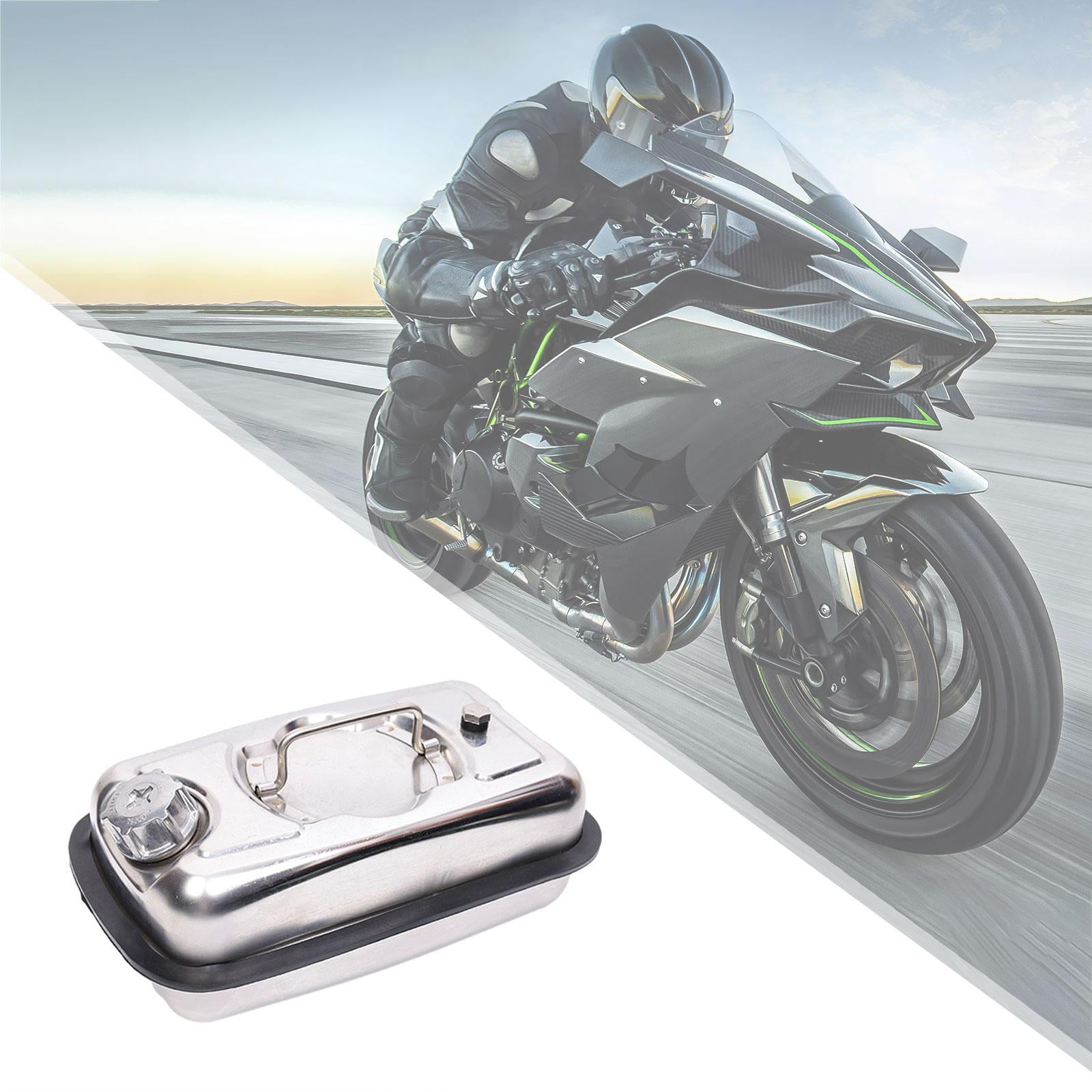 Wzmzjy Motorcycle Seat Fuel Can Tank Multipurpose Liquid Storage Canister for Emergency 3L Stainless Steel