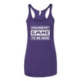 thumbnail image 2 of I Paused My Game to be Here Gaming Sports Tri-Blend Racerback Tank Top, Purple Rush, Medium, 2 of 3