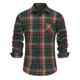 thumbnail image 1 of Blusa y camisa de manga larga con cuello vuelto para hombre, informal, de color liso, con botones y cuello vuelto, blusa de manga larga para hombre, 1 of 8