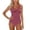 Pink, variant on Women's One Piece Swimsuit Wide Straps V Neck Ruched Textured Ribbed Twist Back