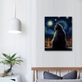 thumbnail image 3 of Nawypu  The Starry Night Cat Canvas Wall Art Famous  Black Cat Poster Funny Cat Print Colorful Abstract Farmhouse Gallery Aesthetic Room Wall Decor for Bedroom, 3 of 4