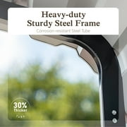 Alpha Joy 12 x 30 Metal Carport Heavy Duty Hardtop Carport Kits Galvanized Steel Roof Multi-Purpose Shelter