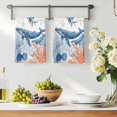 thumbnail image 3 of Coastal Whale Kitchen Towels Set of 2, Summer Nautical Ocean Coral Starfish Absorbent Dish Towels for Kitchen, Microfiber Hand Towel, Quick Drying Tea Towel for Cleaning Decorative Dishcloths, 3 of 7