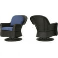 thumbnail image 2 of Lawrence Outdoor Wicker Swivel Club Chairs with Cushions (Set of 2), 2 of 19