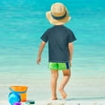 thumbnail image 4 of FORMRS Boys Rash Guard Short Sleeves Swim Shirt Quick Dry UPF 50+ Sun Protection, Sizes 3-12T, Oranges Pattern, 4 of 6
