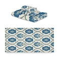 thumbnail image 2 of 3 Piece Bath Towels Set Bath Towel, Hand Towel and Face Towel for Bathroom, Gym, Hotel Blue Symmetrical Floral Pattern, 2 of 8
