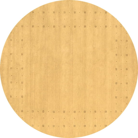Ahgly Company Indoor Round Solid Brown Modern Area Rugs, 4' Round