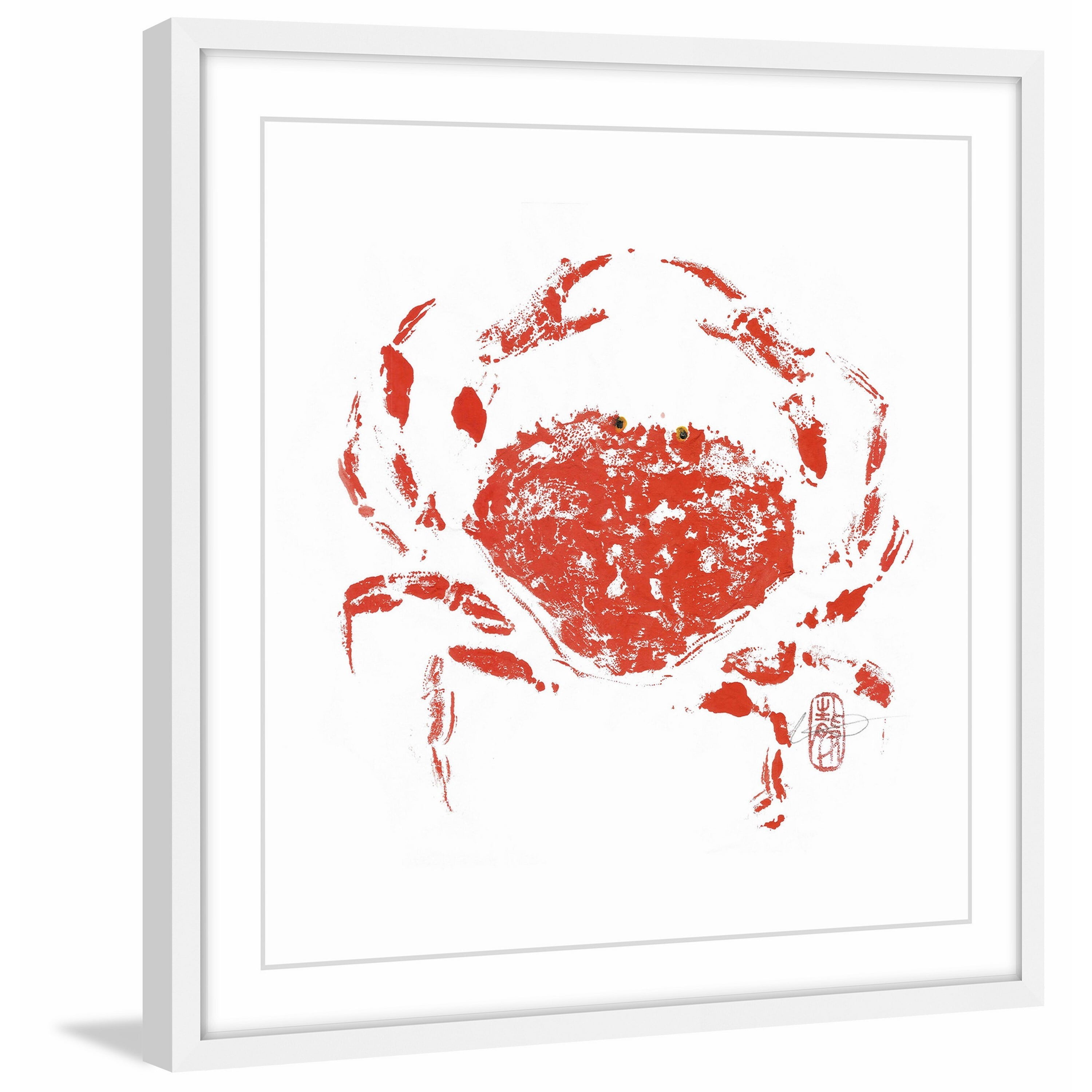 "Lucky Crab" Framed Painting Print