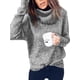 thumbnail image 1 of Sexy Dance Jersey suéteres de punto de Color sólido suéter de manga larga prendas de punto Jumper Tops mujeres cuello alto cálido, 1 of 2