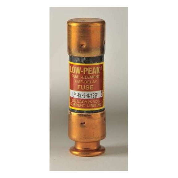 UL Class Fuse, RK1 Class, Time-Delay, 2.80A, 250V AC, Non-Indicating