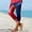 A1 Dark Blue, variant on Patriotic Independence Day Capri Leggings Women American Flag 4th of July Mid Rise Summer Cropped Pants Red White Blue Stars Stripes Holiday Vacation Activewear Dark Blue XL