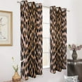 thumbnail image 3 of Brown Leopard Print Window Blackout Curtain 3d Printed Blackout Curtain Bedroom Living Room Hotel Window 2 Panel Shade, 3 of 6