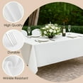 thumbnail image 4 of 90"x 132" Rectangle Polyester Tablecloth White- 10pc. for Home décor, Weddings, Party events, or Restaurants., 4 of 6