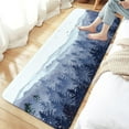 thumbnail image 4 of Blue Forest Mountain Bathroom Rug, Blue Misty Forest Tree Non Slip Soft Bath Mat, Nature Scenery Landscape Bath Rugs for Bathroom Living Room Bedroom Kitchen Indoor for Home Decor,17X48IN, 4 of 5
