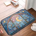 thumbnail image 5 of 1pc Stained Glass Window Absorbent Non-Slip Bathroom Thickened Flannel Rug Decor,Soft,Quick Drying,Suitable For Indoor/outdoor Use,Bathrooms,Bedrooms,Kitchens,Terrace,Laundry Rooms,16"x24", 5 of 9