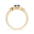 thumbnail image 2 of ANGARA Natural Solitaire Blue Sapphire Heart Ring with Diamond Accents in 14K Yellow Gold for Women (Size-5mm) | September Birthstone, Anniversary, Jewelry Gift for Women | Natural Blue Sapphire Ring, 2 of 8