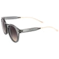 thumbnail image 3 of sunglassLA - Metal Temple Keyhole Bridge Neutral-Colored Lens P3 Round Sunglasses 50mm - 50mm, 3 of 4