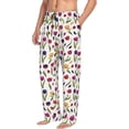 thumbnail image 3 of Kdxio Tulips Flowers Print Men's Sleep Pajama Pant Lounge Pants with Pockets, 3 of 8