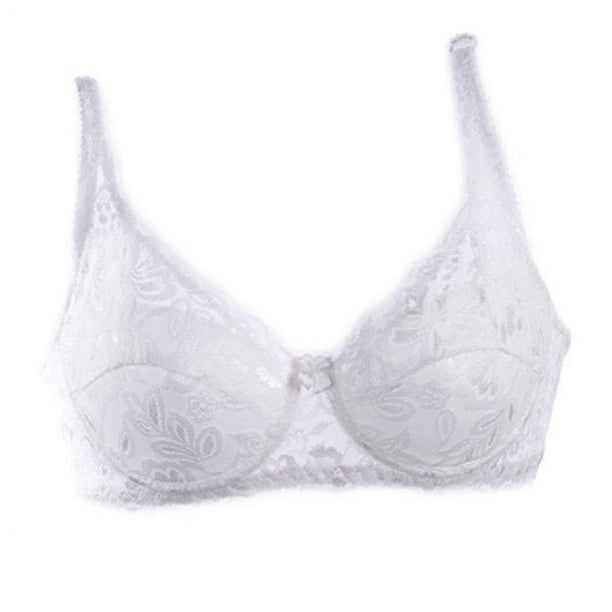 PENGXIANG Women Sexy Underwear Brand Lace Minimizer Padded Lace Sheer Push  Up Bra 34 Cup