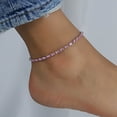 thumbnail image 2 of Kaash Customs Silver Plated with Rectangle CZ Stone Adjustable Anklet Jewelry Best Holiday Gift for Women and Girls, 2 of 2