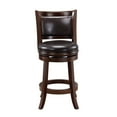 thumbnail image 2 of Boraam Augusta 24in. Swivel Wood Kitchen Counter Stool, Cappuccino Finish and Brown Faux Leather, 2 of 7
