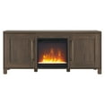 thumbnail image 5 of Evelyn&Zoe Chabot Rectangular TV Stand with Crystal Fireplace for TV's up to 65" in Alder Brown, 5 of 5