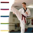 thumbnail image 1 of Cinturón de Karate, Taekwondo, Dojo y Judo | Hecho a Mano con Doble Aguja y Ocho Hilos | Grado 9 | 280 Cm / 110 Pulgadas | Multicolor | 1 Pieza, 1 of 6
