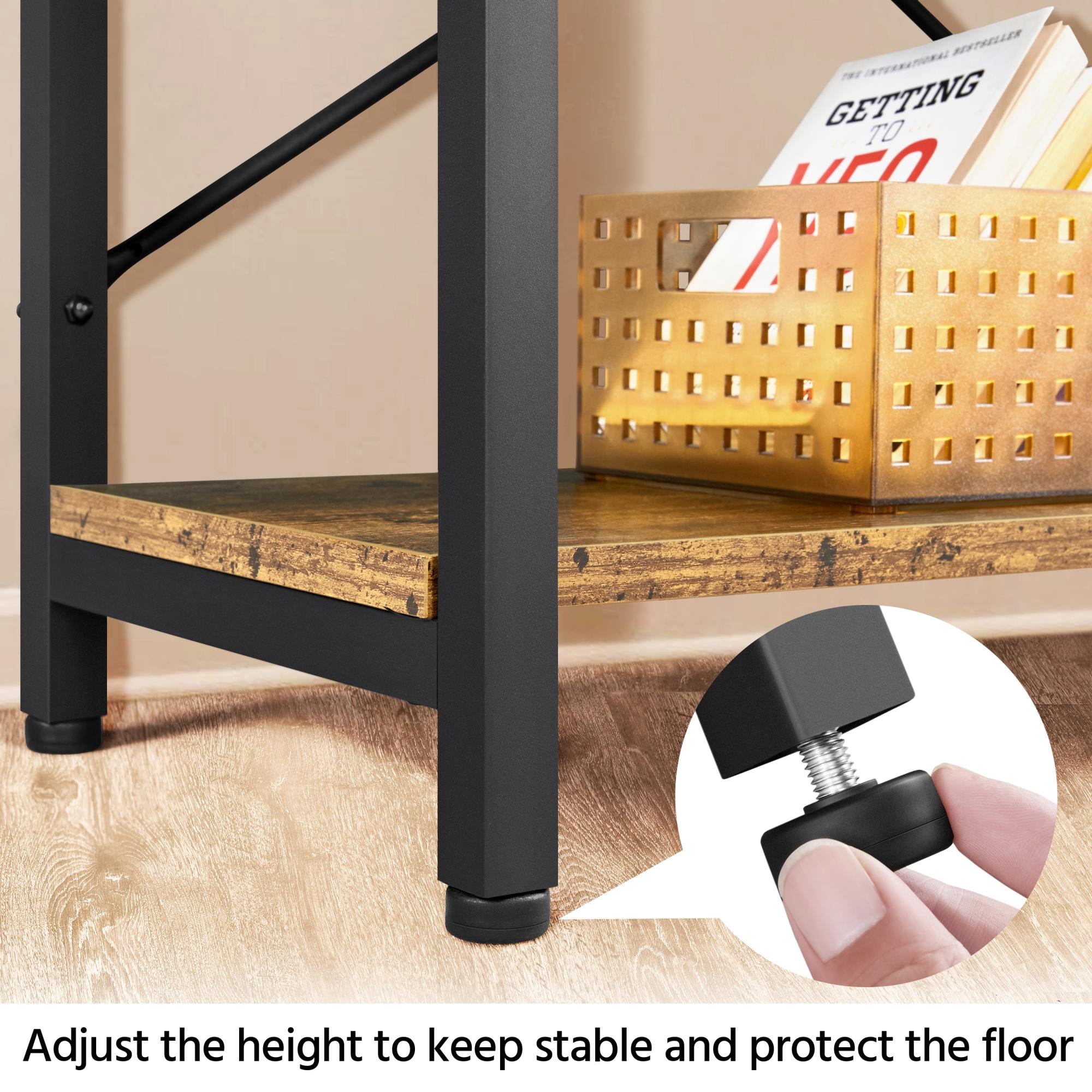 Renwick 55 inch 3-Tier Industrial Console Table, Multiple Colors