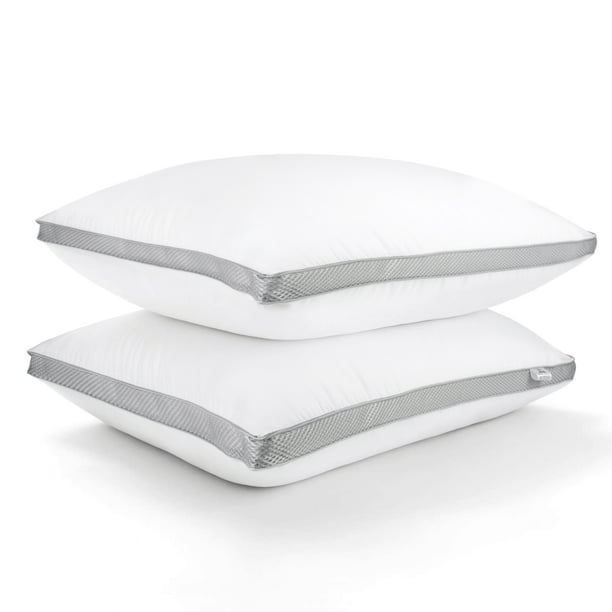 Bed Pillows Gusseted Hypoallergenic, King Size Down Alternative Bed Pillows