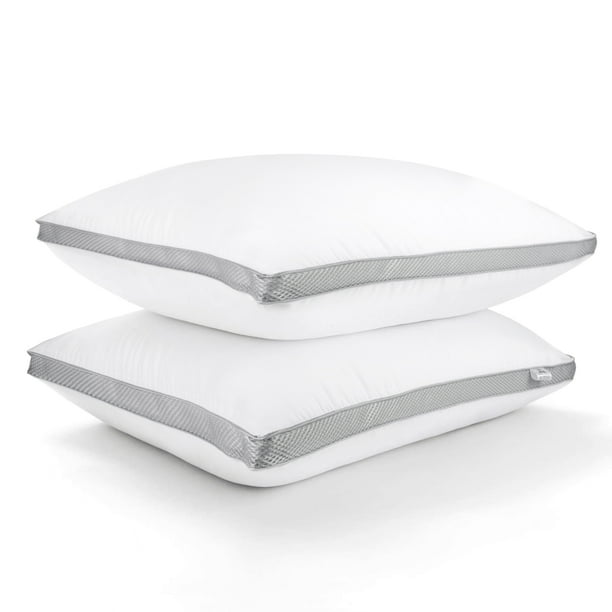 Jml 2 Pack Cotton Down Alternative Pillows King Size Bed Gusseted Hypoallergenic Com Bed Pillows Gusseted Hypoallergenic, King Size Down Alternative Bed Pillows