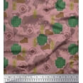 thumbnail image 1 of Soimoi Cotton Voile Fabric Bag,Direction Compass & Shoes Travel Print Fabric by The Yard 56 Inch Wide, 1 of 1