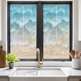 thumbnail image 2 of Teal Blue Water Ripple Window Privacy Film Ocean Beach Summer Coastal Scenery Decorative Glass Window Film UV Blocking Static Cling Non-Adhesive Sticker Covering for Home Door 17.7 x 39.3 inches, 2 of 7