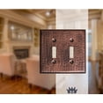 thumbnail image 4 of Monarch Pure Copper Hammered Double Switch Wall Plate / Switch Plate, 4 of 5