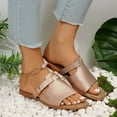 thumbnail image 5 of Utoimkio Flat Sandals for Women Under $10 Women Casual Open Toe Comfy Slippers Beach Casual Flops Shoes, 5 of 6