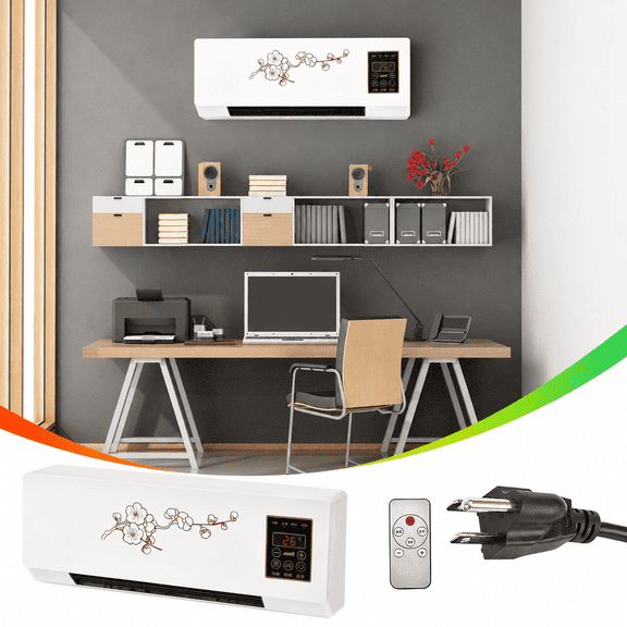 9000 BTU Wall-Mount Air Conditioners 10000 BTU, Energy Efficient Room Air Conditioning, AC Unit Cools Up to 550 Sq.Ft. with Remote Control, Cooling/Heating, Dehumidifier and Fan