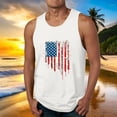 thumbnail image 2 of Jessboyy 4th of July Sleeveless Shirts for Men Summer Independence Day Patriotic Tank Tops American Flag Printed T-shirts USA Tank Tops White,XXXXL, 2 of 5