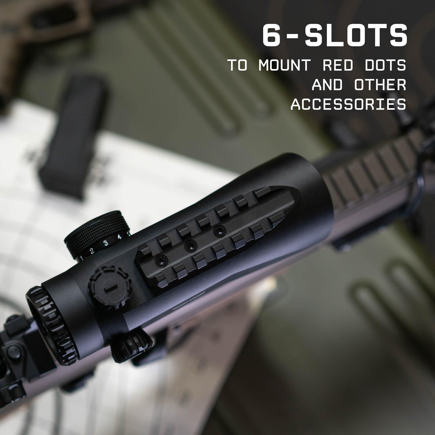 Monstrum Ruckus Pro 6X Prism with Piggyback Mount and Shake Awake | BDC Reticle