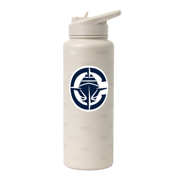 Logo Brands LA Clippers 34oz. Sand Ghost Quencher Bottle